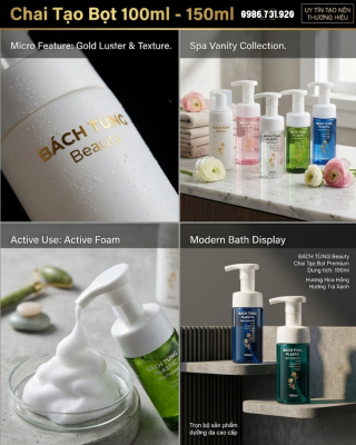 CHAI TẠO BỌT 100ML -120ML - 150ML – NHIỀU MÀU – CHẤT LIỆU PET