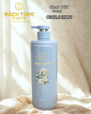 CHAI PET 800ML MÀU XANH BABY BLUE – KẾT HỢP NẮP FI33 MÀU XANH