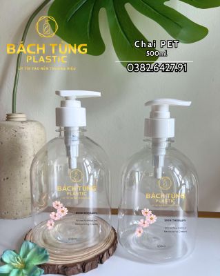CHAI PET 500ML TRONG SUỐT – DÁNG TRÒN – KẾT HỢP VÒI NHẤN FI28