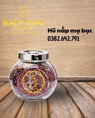 HŨ THỦY TINH 100ML NẮP MẠ BẠC 