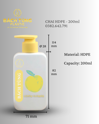 Chai HDPE 200 ml – Phiên Bản Cao Cấp