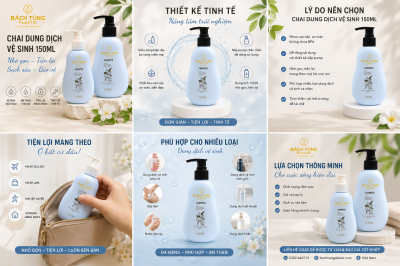  Chai HDPE  Dáng Con Vịt - Màu Xanh Baby - 150ml