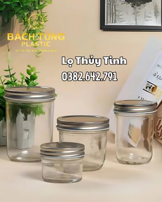 LỌ THỦY TINH NẮP BẠC