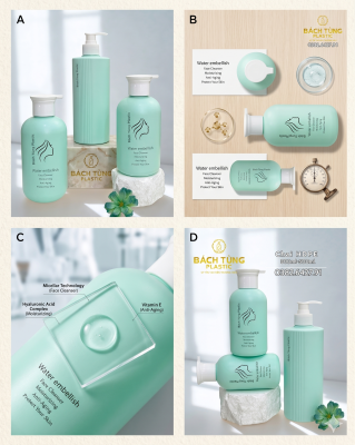 BỘ CHAI NHỰA HDPE MÀU XANH NGỌC – 300ML & 500ML