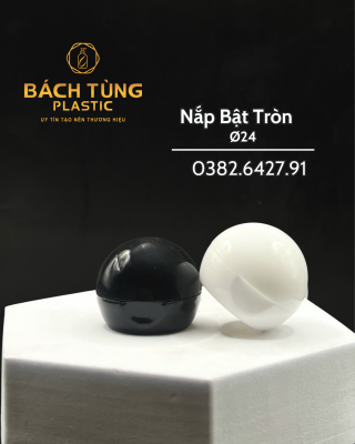 Nắp Bật Tròn Nhỏ FI24 - Màu Trắng | Đen