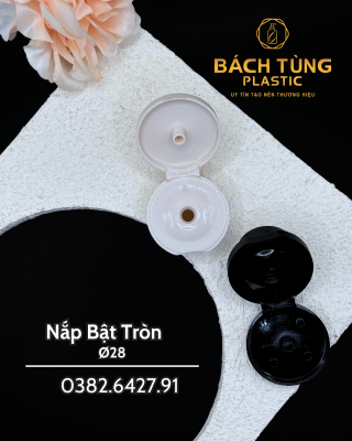 Nắp Bật Tròn Be Đen FI28