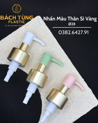 Nhấn thân si vàng - vòi màu - FI28