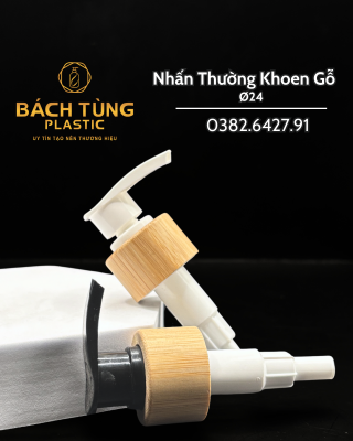 Nhấn Khoen Gỗ FI24 – Trắng/Đen