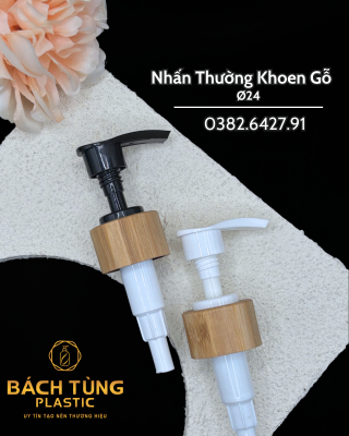  Nhấn Khoen Gỗ FI24 – Trắng/Đen